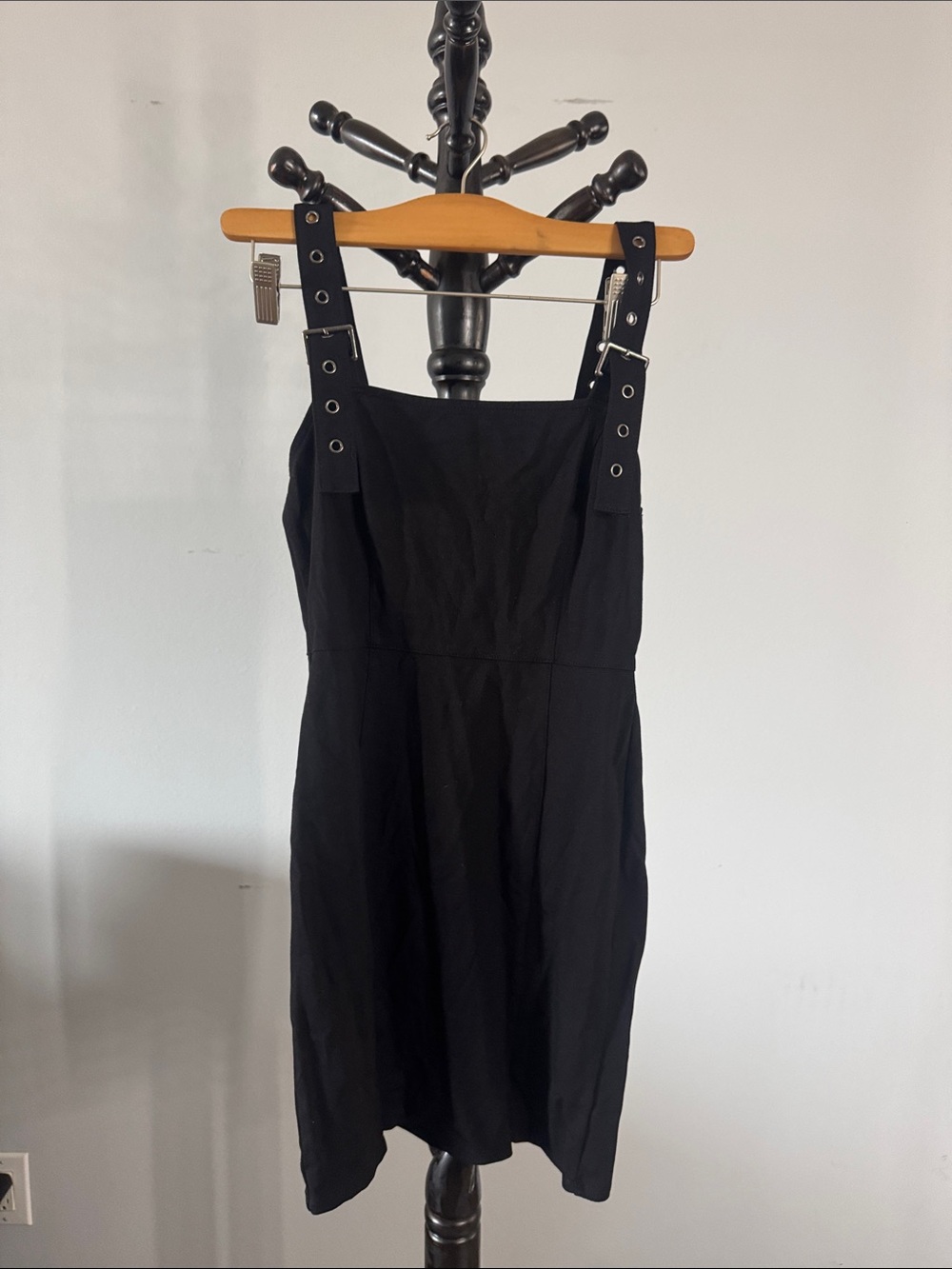 Black Strappy A-Line Mini Dress